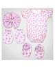 1st Step Baby Gift Set Pack of 4 (Bodysuit, Wash Cloth, A Pair of Booties, A Pair of Mittens)