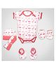 1st Step Baby Gift Set Pack of 6 (Bodysuit, 2 Wash Cloths, A Pair of Booties, A Pair of Mittens and A Hat)