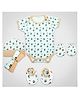 1st Step Baby Gift Set Pack of 6 (Bodysuit, 2 Wash Cloths, A Pair of Booties, A Pair of Mittens and A Hat)