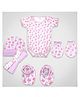 1st Step Baby Gift Set Pack of 6 (Bodysuit, 2 Wash Cloths, A Pair of Booties, A Pair of Mittens and A Hat)