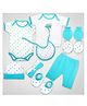 1st Step Baby Gift Set Pack of 10 (T-Shirt, Short Pant, Bodysuit, 2 Pcs of Wash Cloths, Bonnet, Bib, A Pair of Botties and 2 Pairs of Mittens)