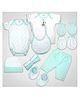 1st Step Baby Gift Set Pack of 10 (T-Shirt, Short Pant, Bodysuit, 2 Pcs of Wash Cloths, Bonnet, Bib, A Pair of Botties and 2 Pairs of Mittens)