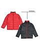 OKANE Woven Full Sleeves Reversible Padded Jacket - Red & Black