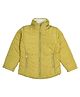 OKANE Woven Full Sleeves High Neck Padded Quilted Jacket with Pockets - Yellow