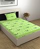 Divine Casa Kids Skin-Friendly Printed Single Bedsheet with Pillow Cover (Banana Green)