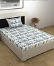Divine Casa Kids Skin-Friendly Printed Single Bedsheet with Pillow Cover (Glow White)