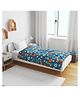 Divine Casa 120 GSM Cotton Animal Print Baby Dohar (Blue)