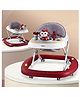 Babyhug 2 In 1 Multifunctional Baby Walker Cum Rocker With 3 Level Height Adjustment Musical Play Tray & Monkey Toy - Dark Red