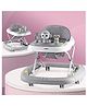 Babyhug 2 In 1 Multifunctional Baby Walker Cum Rocker With 3 Level Height Adjustment Musical Play Tray & Monkey Toy - Grey