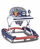 2-in-1 Walker Cum Rocker with Height Adjustment - Blue| Music & Lights Toy Tray| Adjustable Cushioned Seat| Compact Fold| 6 t o 24 months Boys & Girls| Smooth Swivel Wheels