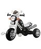 JoyRide Stylish Racing Joy Bike Pedal Tricycle for Kids Toddler Trike Headlight, Music,Eva Wheels & Curved Seat Push Along Pedal Trike for BLACK WHITE