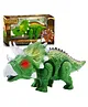 Bunie Walking Dinosaur Toy with Flashing Lights and Sound - Green