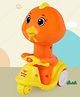 Bunie Press and Go Duck with Scooter Toy  Pack of 1 Orange