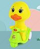 Bunie Press and Go Duck with Scooter Toy  Pack of 1 Yellow