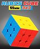 Fiddlerz Magic Cube Puzzle Rainbow Twist and Turn 3D Puzzle Toy - Multicolor