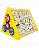 Wooden Five sided Activity Triangle Fun Station Game learning toy set