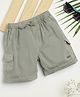 Milou Cotton Solid Cargo Shorts - Grey