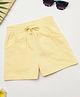 Milou Cotton Solid Shorts With Pockets - Yellow