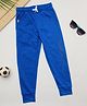Milou Cotton Awesome Text Printed Joggers - Royal Blue