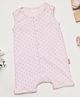 Milou Cotton Sleeveless Dots Printed Romper - Pink