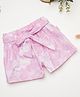 Milou Cotton Floral Printed Shorts - Pink