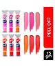 Favon Romantic Bear Peel off Multicolor Lipstain Lipcolors Pack of 6 - 15 g Each