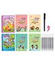 MUREN Combo Pack Reusable Magic Water and Magic Ink Painting Coloring Activity Book, Assorted Color and Design Pack of 6