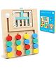 Trinkets & More Slide Puzzle Brain Teaser | Travel Games Road Trip Activities for Kids | Montessori Colour Matching Toys (4 Colour Sorter)