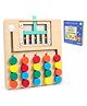 Trinkets & More Slide Puzzle Brain Teaser | Travel Games Road Trip Activities for Kids | Montessori Colour Matching Toys (5 Colour Sorter)