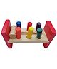 Trinkets & More Pounding Bench 6 Pegs & Toy Hammer for Toddlers Kids 1 Years + Colourful Pound & Play Early Developmental Interactive Hammering (Pounding Bench)