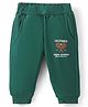 Zero Knit Full Length Text Printed Fleece & Woollen Bottom - Green