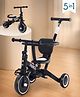 5-in-1 Tricycle  with Adjustable Parent Handle And Shock Absorbent Wheels - Black