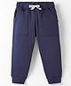 Zero Interlock Knit Full Length Solid Colour Lounge Pant - Navy Blue