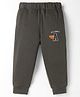 Zero Interlock Knit Full Length Lounge Pant With Text Print - Grey