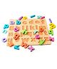 RINISH Wooden Edaucational Learning Alphabet Board for Kids Wooden Spelling Puzzle for Kids Multicolor