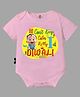 The Peppy Tend Diwali Theme 100% Cotton Half Sleeves Cant Keep Calm Its My First Diwali Text Printed Onesie - Pink