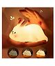 Elecart Cute Rabbit Rechargeable Touch Control Night Light, Animal Silicone Nursery Night Lamp for Kids Baby Birthday Gifts