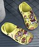 Liberty Text & Bear Applique Detailed Clogs - Parrot Green