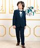 Mark & Mia Full Sleeves 4 Piece Party Suit with Blazer & Bow Detailing - Navy Blue