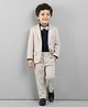 Mark & Mia Cotton Woven Full Sleeves 3 Piece Party Suit With Bow - Off White