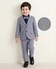 Mark & Mia Cotton Woven Full Sleeves Printed 3 Piece Party Suit With Bow - Grey