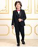 Mark & Mia Cotton Woven Full Sleeves Three Piece Party Suit with Blazer & Bow Detailing - Black