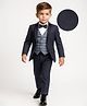 Mark & Mia Full Sleeves 4 Piece Party Suit with Blazer & Bow Detailing - Black