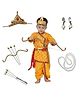Kaku Fancy Dresses Dussehra Theme Cotton Full Sleeves Lord Ram Costume - Yellow