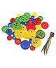 Little Fingers Dora Buttons & Threads Multicolor - 50 Pieces