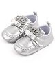 KIDLINGSS Glittered Crown Applique Booties - Silver