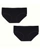 TUMMY Pack Of 2 Bamboo Cotton Period Panties Set - Black