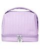 House of Quirk Makeup Bag, Cosmetic Bag Double Layer Travel Makeup Bag Portable Pu Leather Toiletry Bag Travel Toiletry Bag-Purple