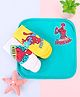 Babyhug Marvel Interlock Knit Wash cloth With Spider Man Graphics L 28 x B 28 cm Pack of 3 - White Yellow & Blue
