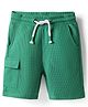 UCB Knitted Knee Length Solid Colour Shorts -  Green